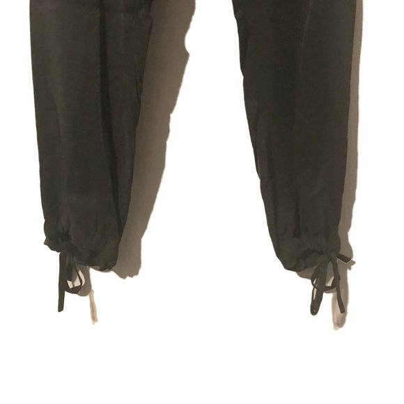 Calvin Rucker Black Joggers with Ankle Ties - Picture 2 of 4